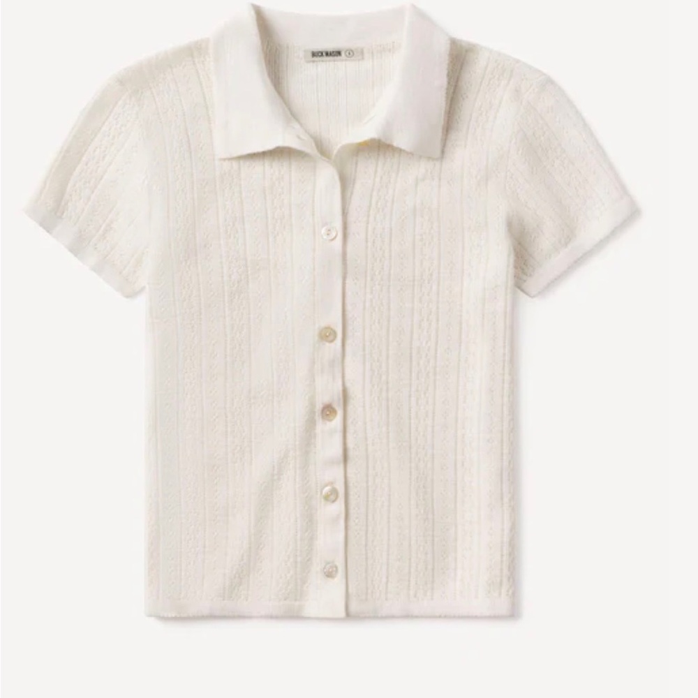 Buck Mason Cream Button-Down Shirt